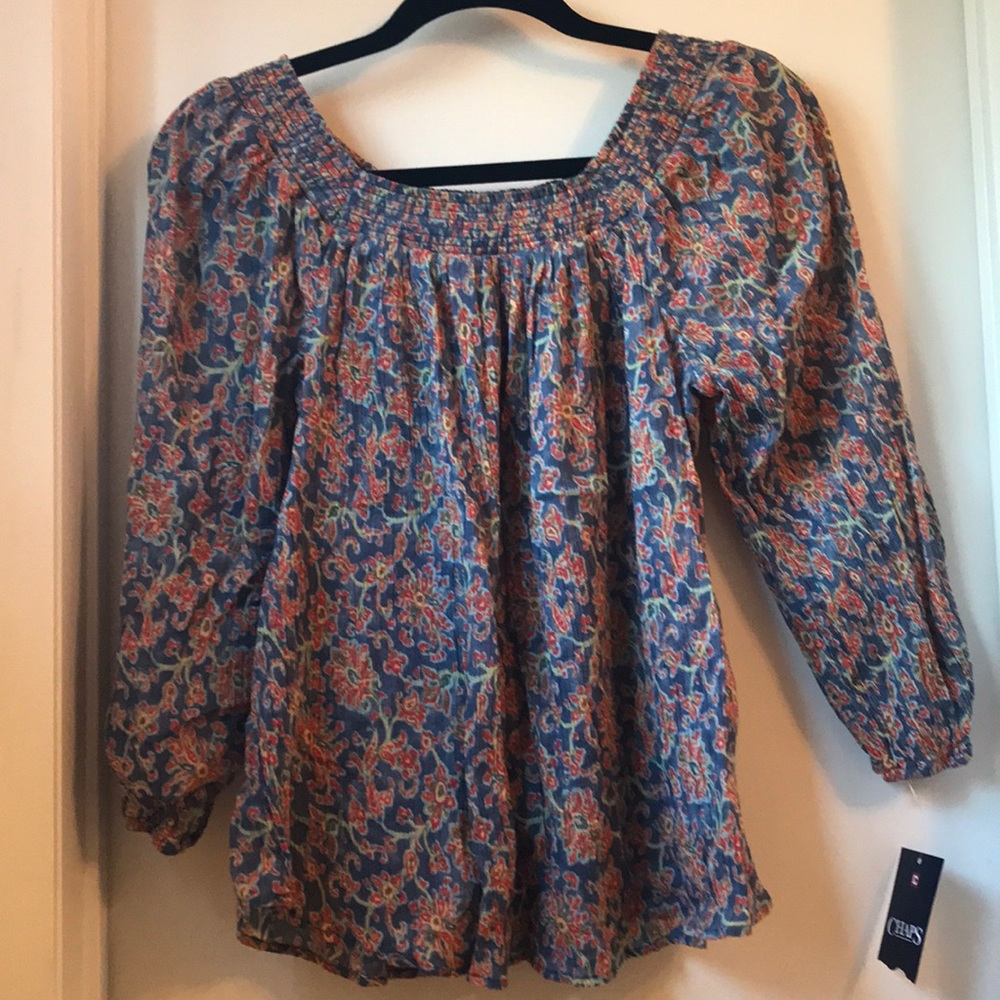 Chaps off the shoulder long sleeve